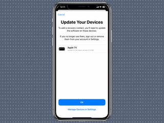 how to set an account recovery contact in iOS 15: update your devices