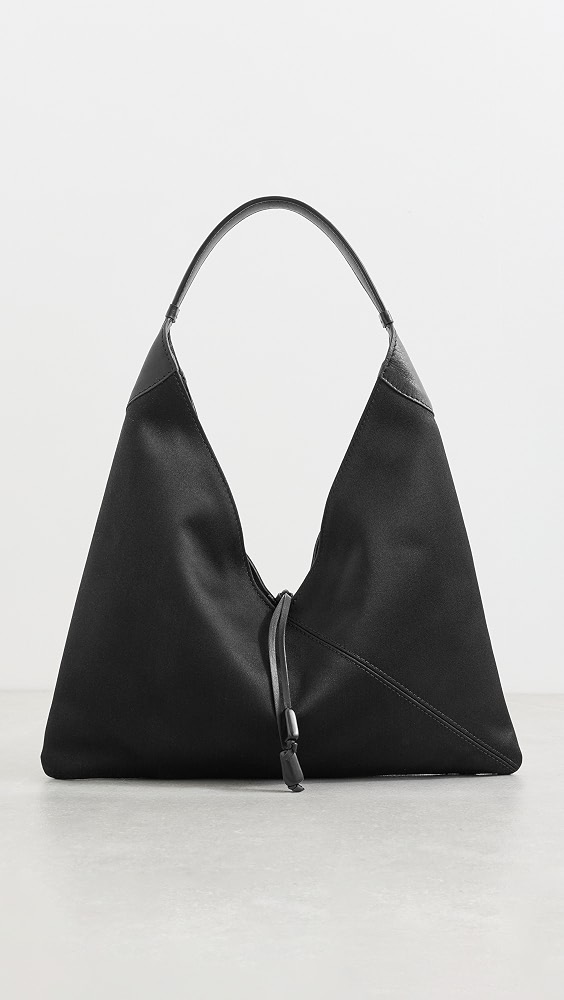 The Medium Origami Satin - Black