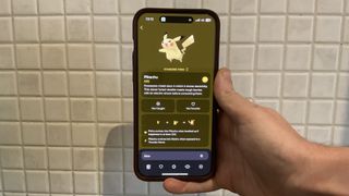 Ketchup app on iPhone showing Pikachu