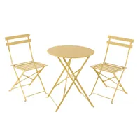 George Home Heritage Yellow 3 Piece Garden Bistro Set