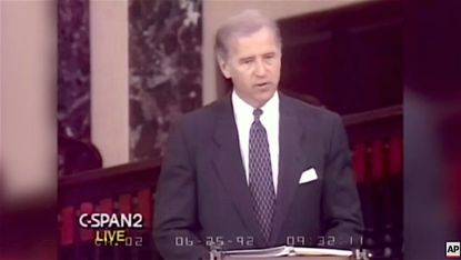 Joe Biden calls for caution on election-year Supreme Court nominations in 1992
