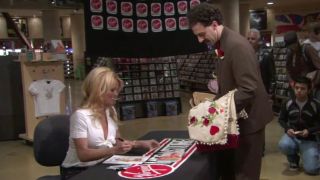 Pamela Anderson and Sacha Baron Cohen in Borat