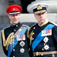 Prince Edward and ex-Prince Andrew wear military uniforms