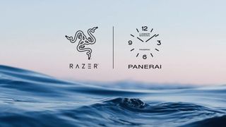 Razer and Panerai logos floating above the ocean