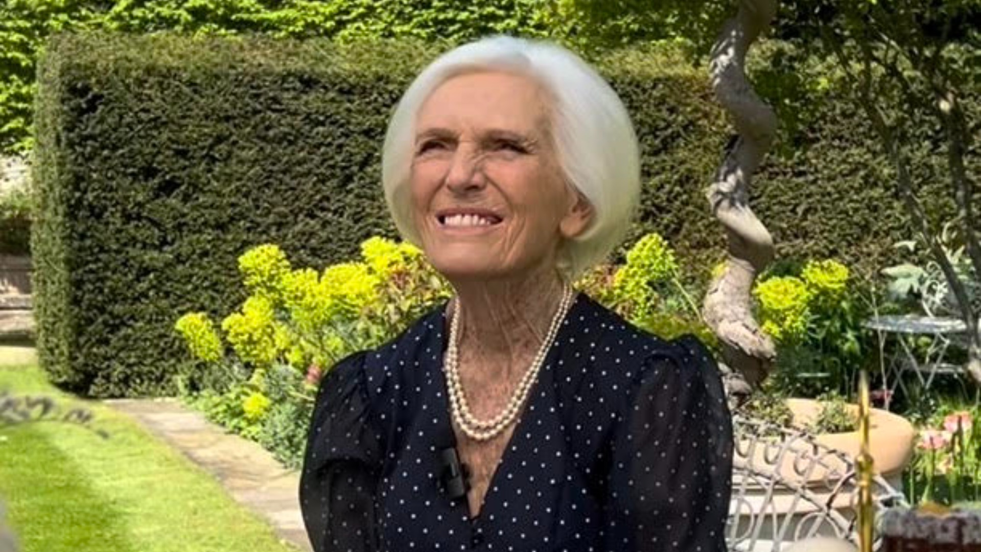 Dame Mary Berry being interviewed by House and Garden