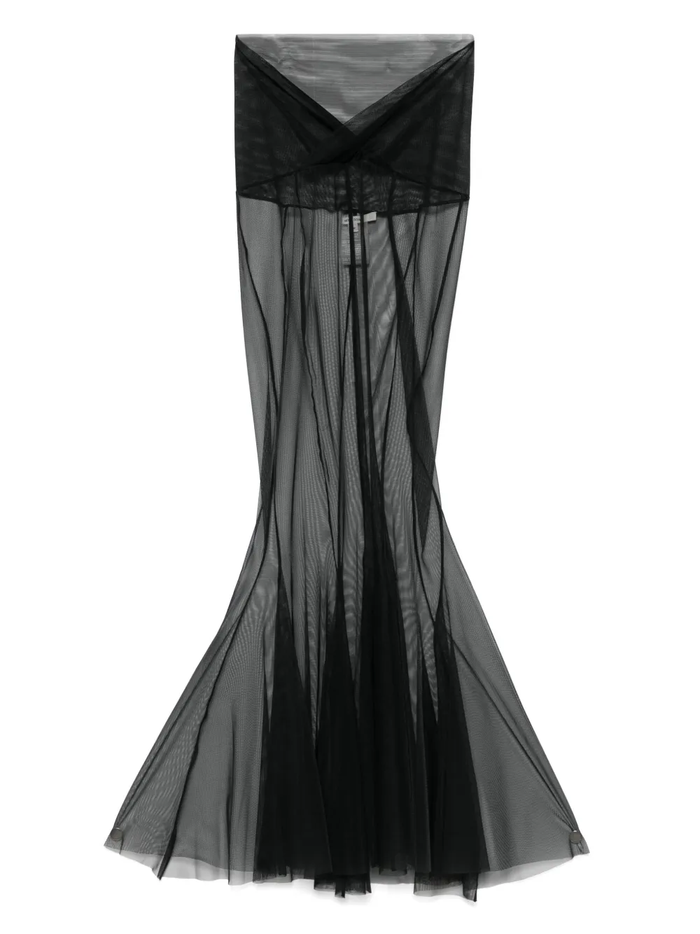V-Waist Sheer Midi Skirt | 40