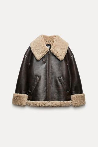 Zara ZW Collection Double-Faced Biker Jacket