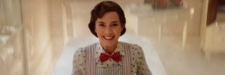 Mary going into the bath in Mary Poppins Returns