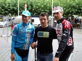 Erik Zabel, Sven Teutenberg and Jens Voigt at the start of Ride am Rhein