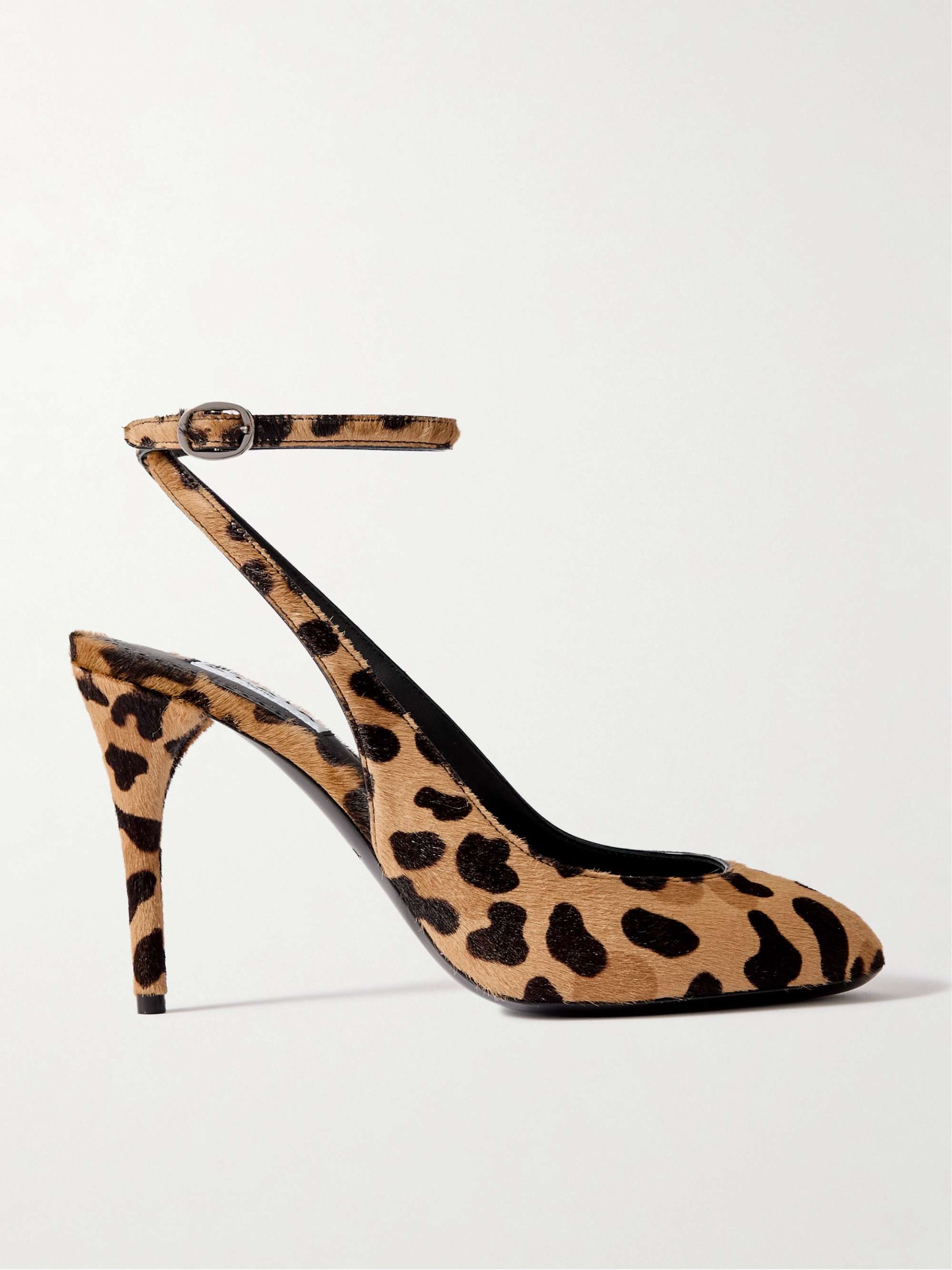 90 Leopard-Print Calf Hair Pumps
