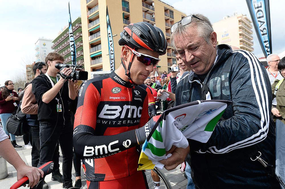 Richie Porte gets ready for the stage 1 start.