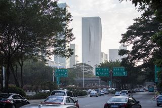 Shenzhen Energy Mansion in China seen from the road