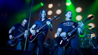 A picture of Alter Bridge performing live