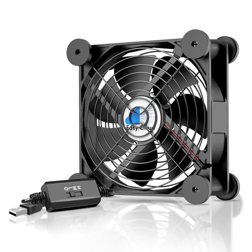 Easy Cloud Usb Computer Fan, 120mm Usb Fan With 3 Speeds Controller Small Pc Usb Fans for Cooling Cabinet Case Receiver Server Dvr Greenhouse Tv Router Xbox Playstation