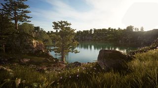 Unreal Engine 5 plugins; a woodland scene rendered in Unreal Engine 5