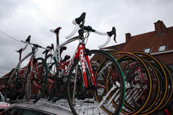 The Cofidis bikes at the start