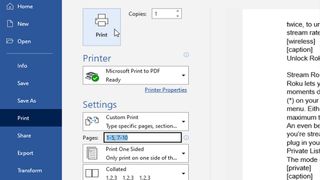 How to delete a page in Microsoft Word — print to PDF