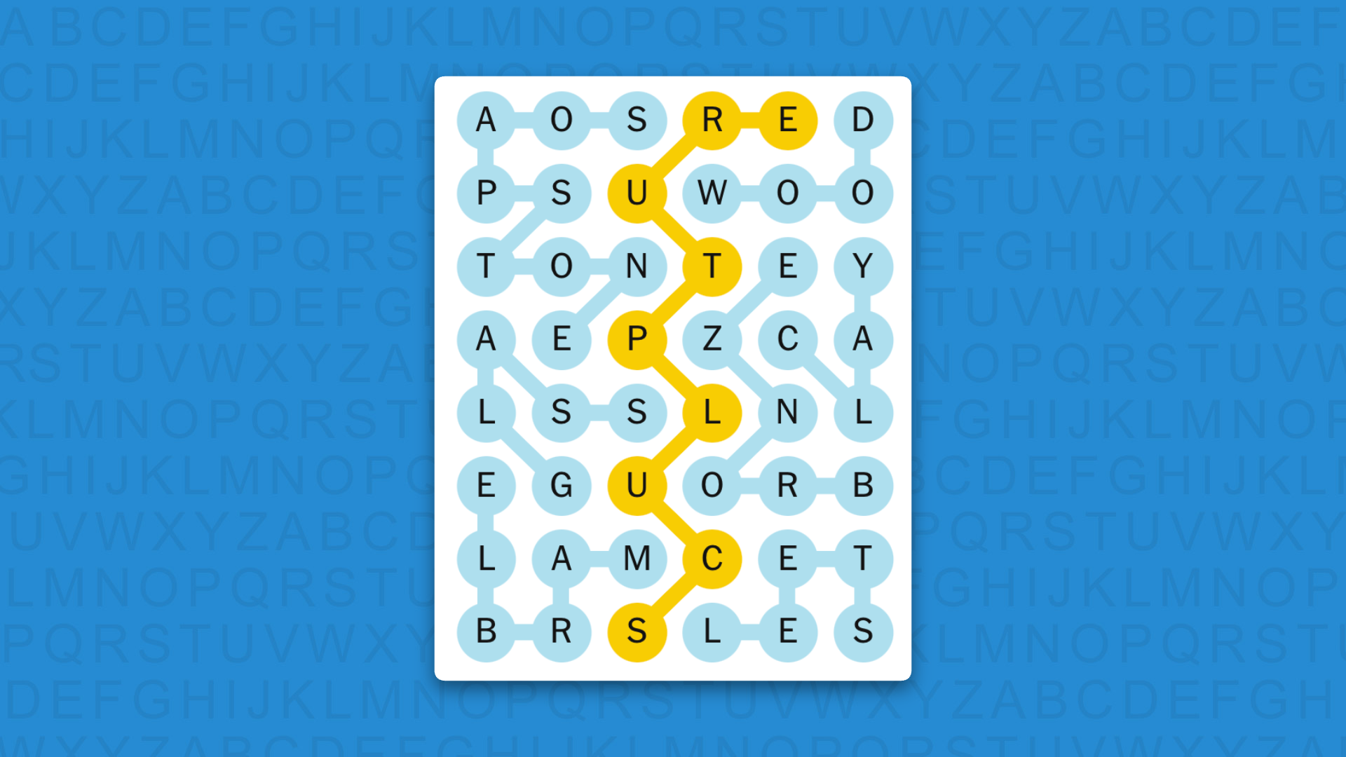 NYT Strands answers for game 939 on a blue background