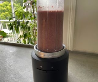 KitchenAid Cordless Blender making a smoothie