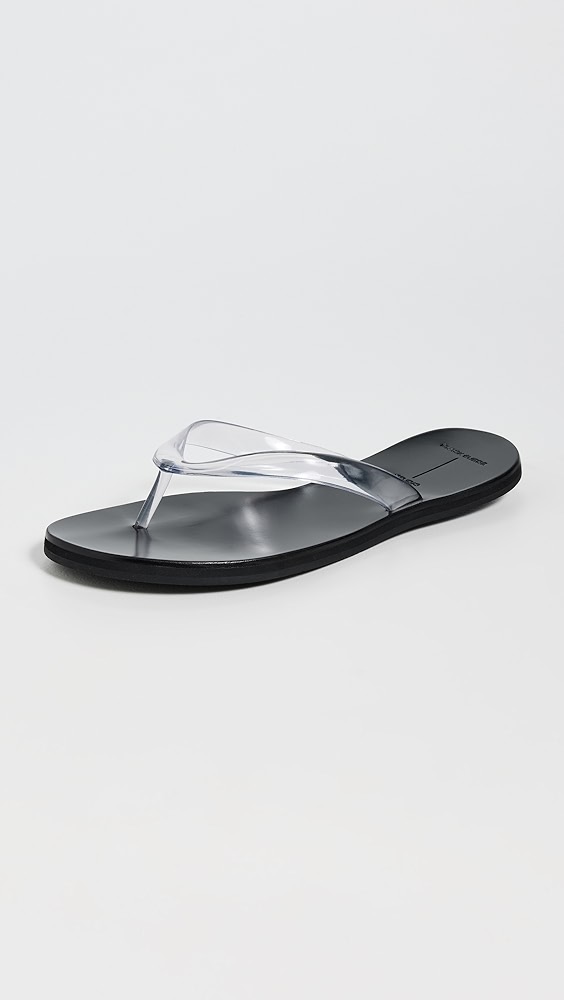 Black Suede Studio Jelly Sandals
