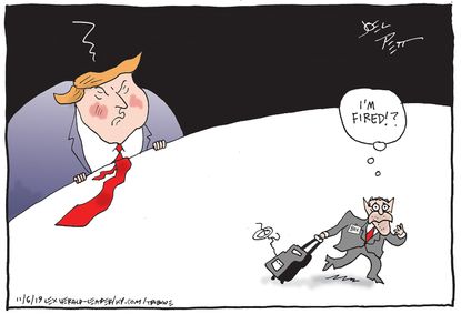 Political Cartoon U.S. Kentucky Governor Race Trump Matt Bevin Fired