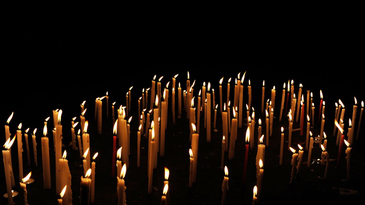 candles in a memorial service