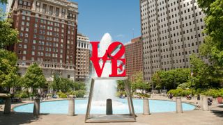 Robert Indiana’s LOVE sculpture in Love Park