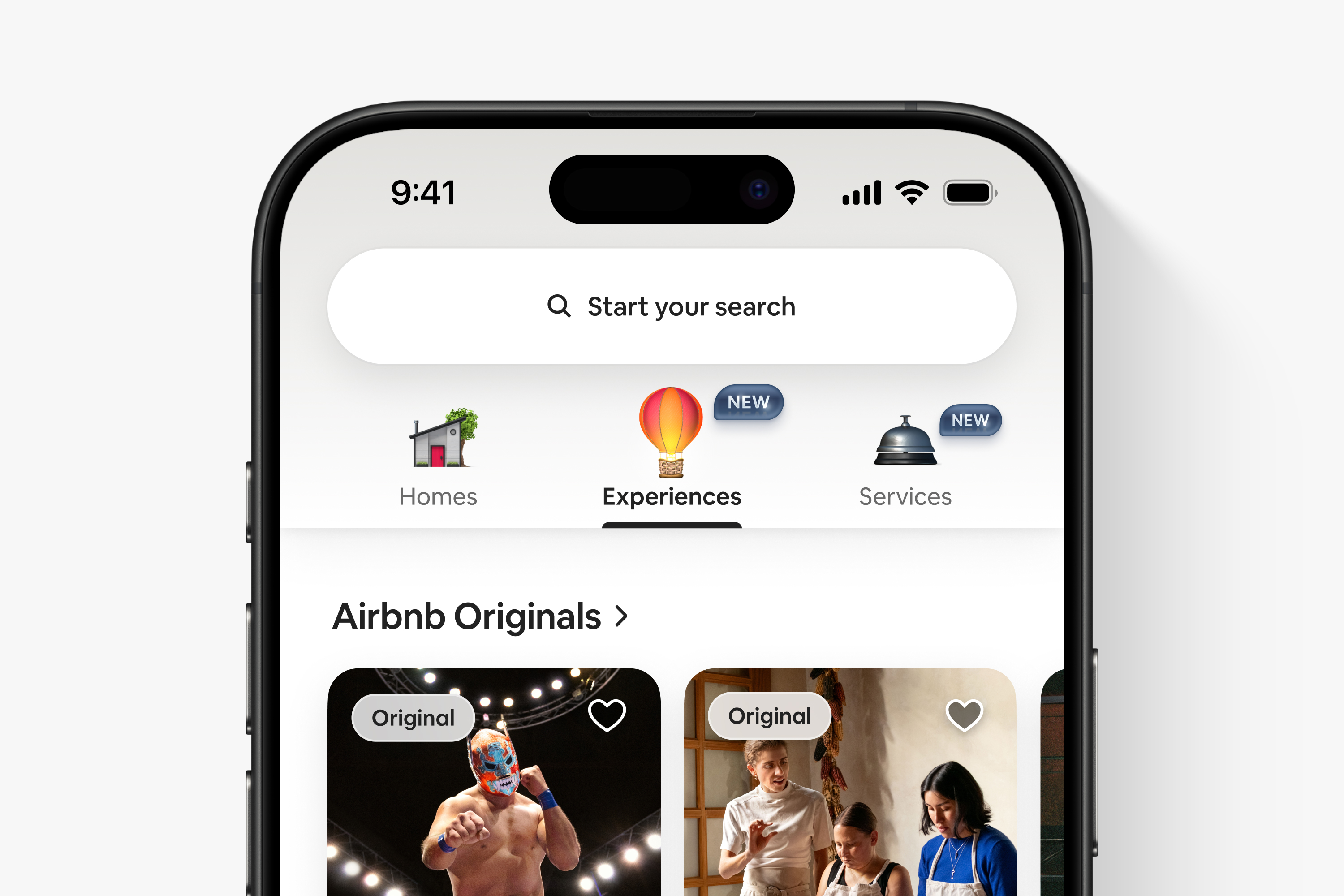 Airbnb new app including Experiences and Services