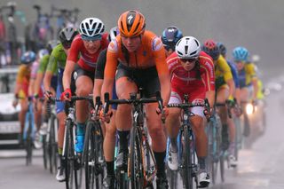 PLOUAY FRANCE AUGUST 27 Vita Heine of Norway Chantal Van Den Broek Blaak of The Netherlands during the 26th UEC Road European Championships 2020 Womens Elite Road Race a 1092km race from Plouay to Plouay GrandPrixPlouay GPPlouay on August 27 2020 in Plouay France Photo by Luc ClaessenGetty Images