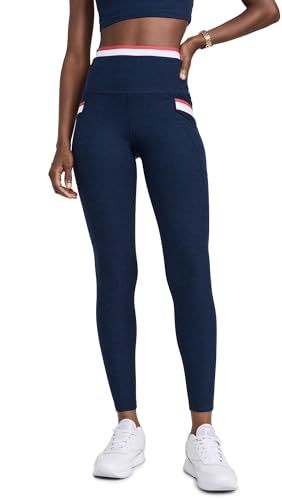 Beyond Yoga Women's Spacedye Sea You There Midi Leggings, Nocturnal Navy, Blue, S