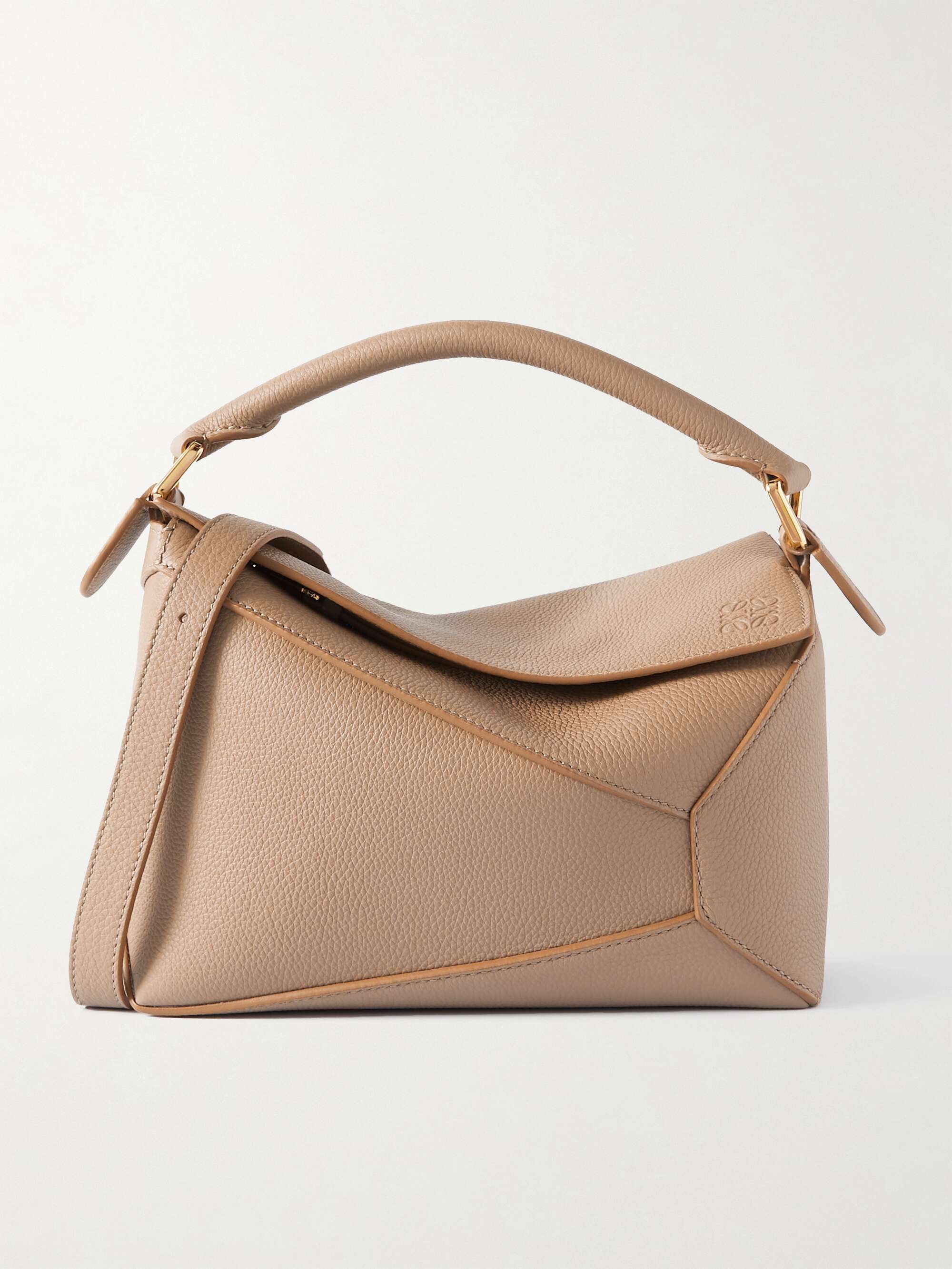 Puzzle Edge Small Textured-Leather Shoulder Bag