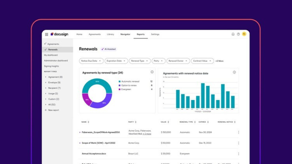 DocuSign Navigator, part of DocuSign IAM SaaS