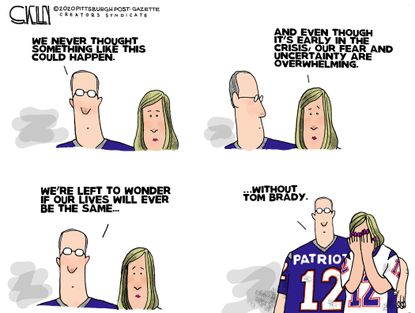 Editorial Cartoon U. S. Tom Brady devastation leaves Patriots pandemic