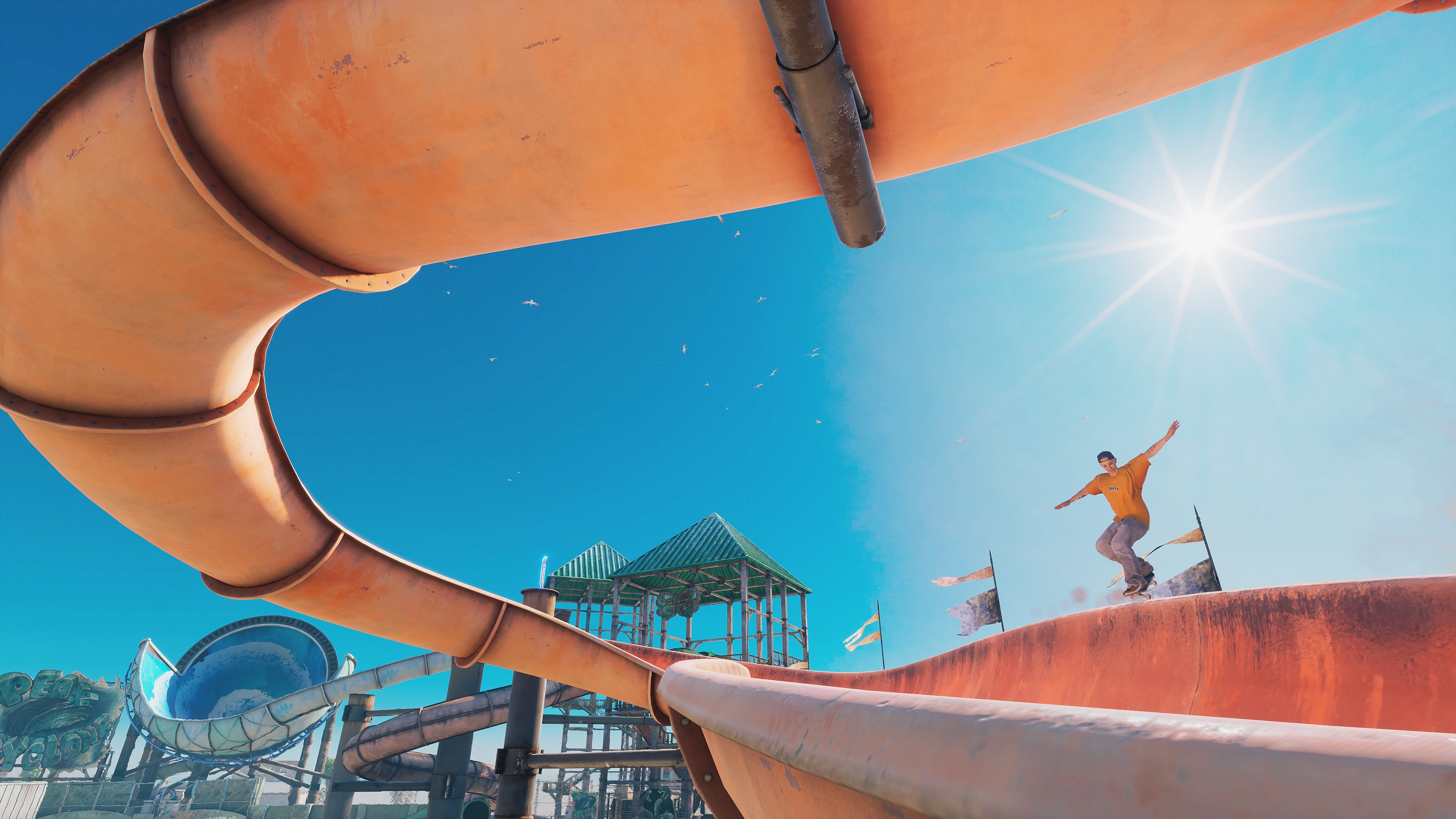 Screenshot from Tony Hawk's Pro Skater 3+4 career mode featuring Andrew Reynolds