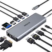 Mokin USB-C Laptop Docking Station 14-in-1: was $89 now $53 @ Amazon
Now $36 off, this Mokin USB C hub turns any Thunderbolt 3 laptop into a mobile workstation. It's outfitted