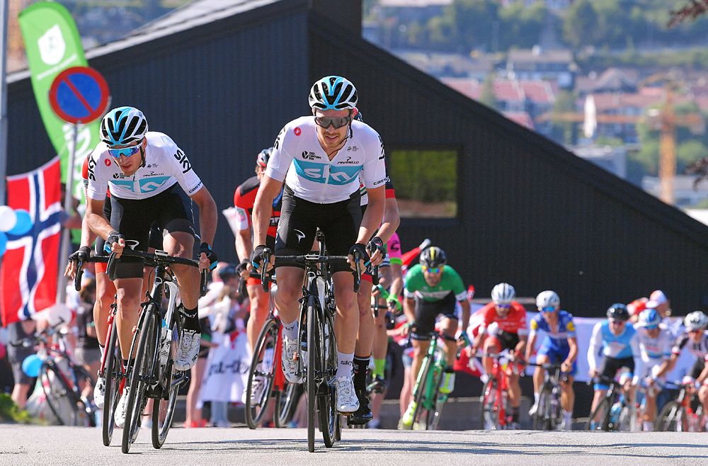 Gianni Moscon (Team Sky) at the Hammer Stavanger Climb