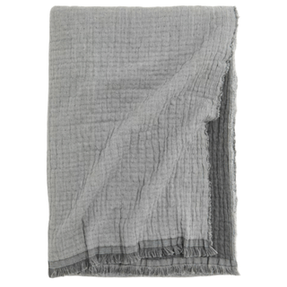 A gray cotton muslin throw from H&M