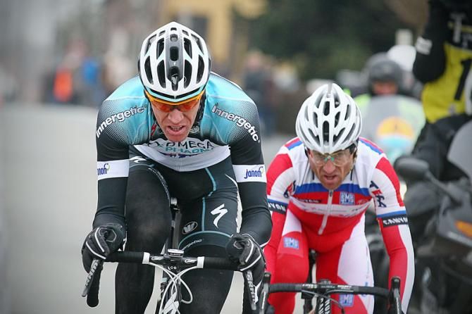 Stijn Vandenbergh (Omega Pharma - Quick Step) sets the pace