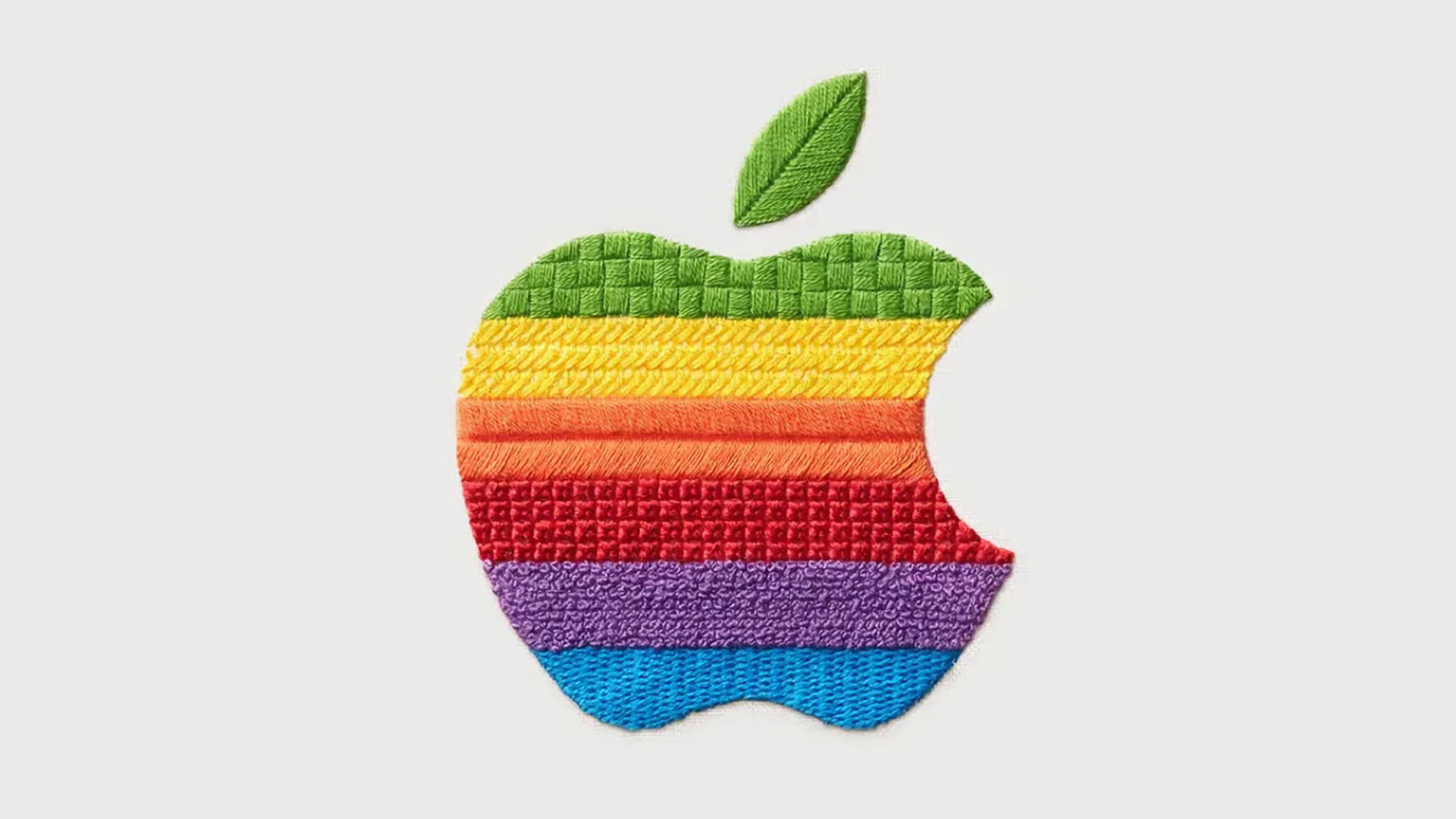 Apple woven logo.