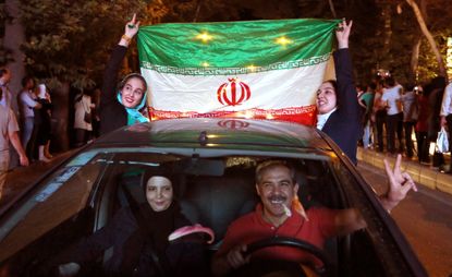 Iranians celebrate the new nuclear accord
