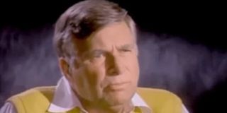 Gene Roddenberry waiting to answer a question Star Trek Interplay Game