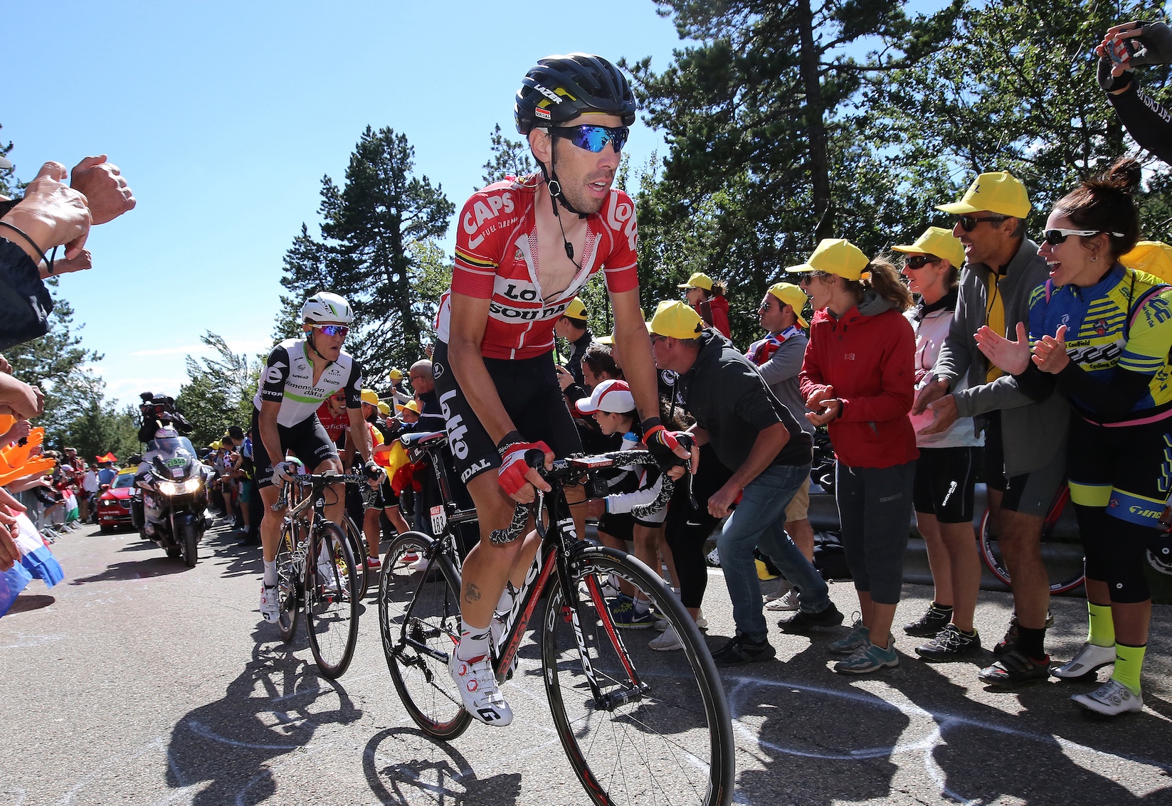 Thomas De Gendt climbs Mont Ventoux at the Tour de France in 2016