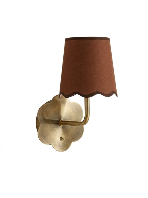 Colette Chrome Flower Rechargeable Wall Light - Chrome/brown