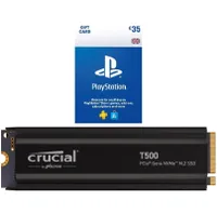 Crucial T500 with Heatsink (1TB) + £35 PlayStation voucher: £125.97£93.99 at ebuyer