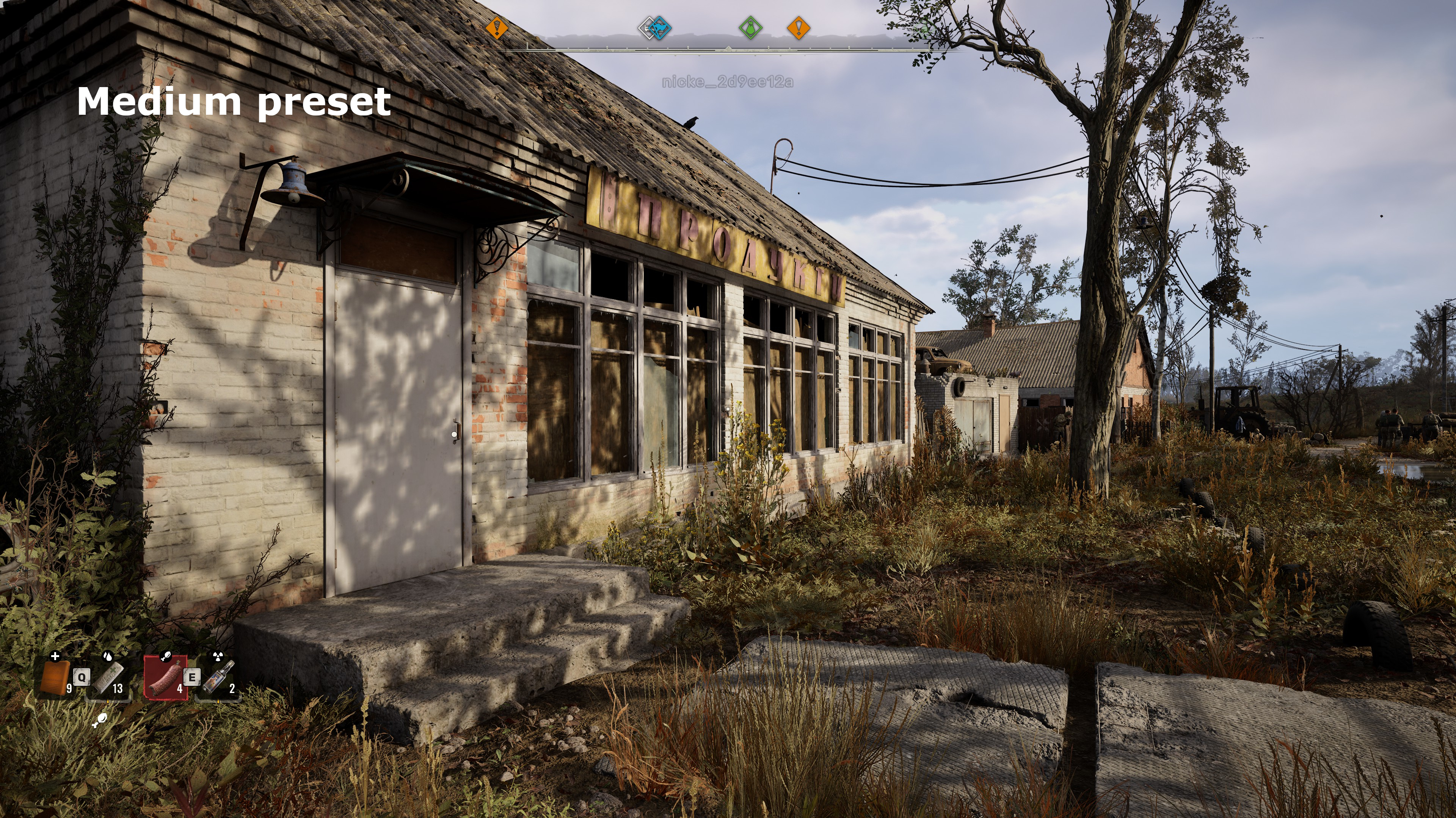 A screenshot from S.T.A.L.K.E.R. 2: Heart of Chornobyl using the Medium quality preset