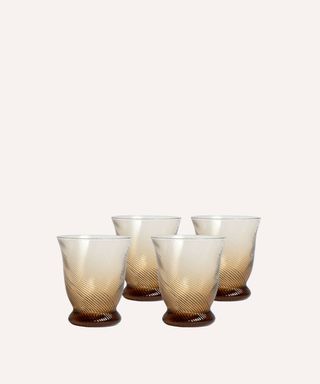 Spiral Tumbler (set of 4) (chestnut Brown)