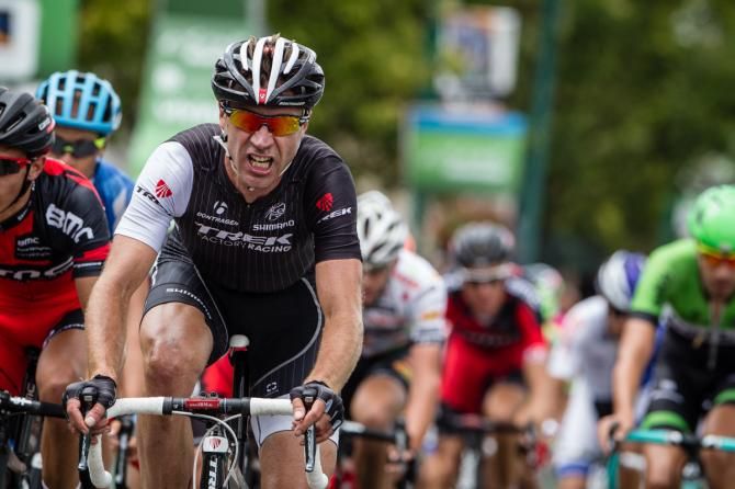 Jens Voigt (Trek) tries to get a gap on the final circuit