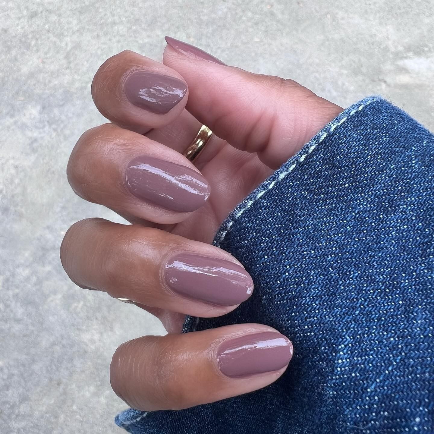 A deep mauve manicure
