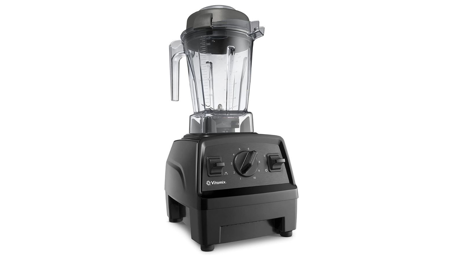 A Vitamix E310 Explorian blender on a white background