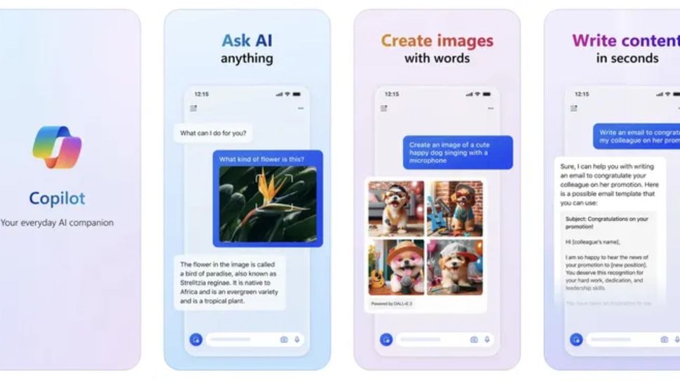 Microsoft unveils free Copilot app on iOS with GPT-4 and DALL-E 3 image ...